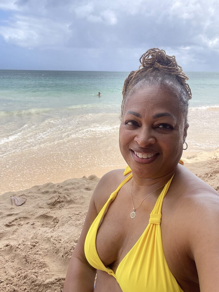 Lisa at the beach