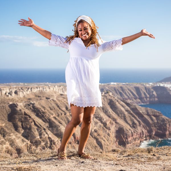 Lisa in Santorini